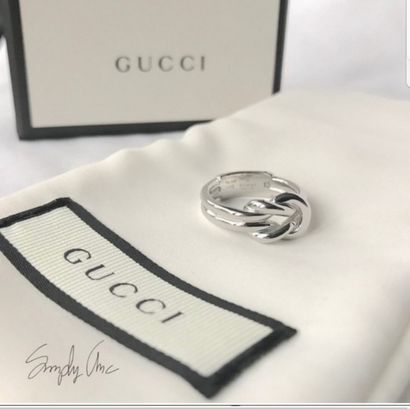 NWT authentic gucci knot sterling silver ring - Picture 2 of 8